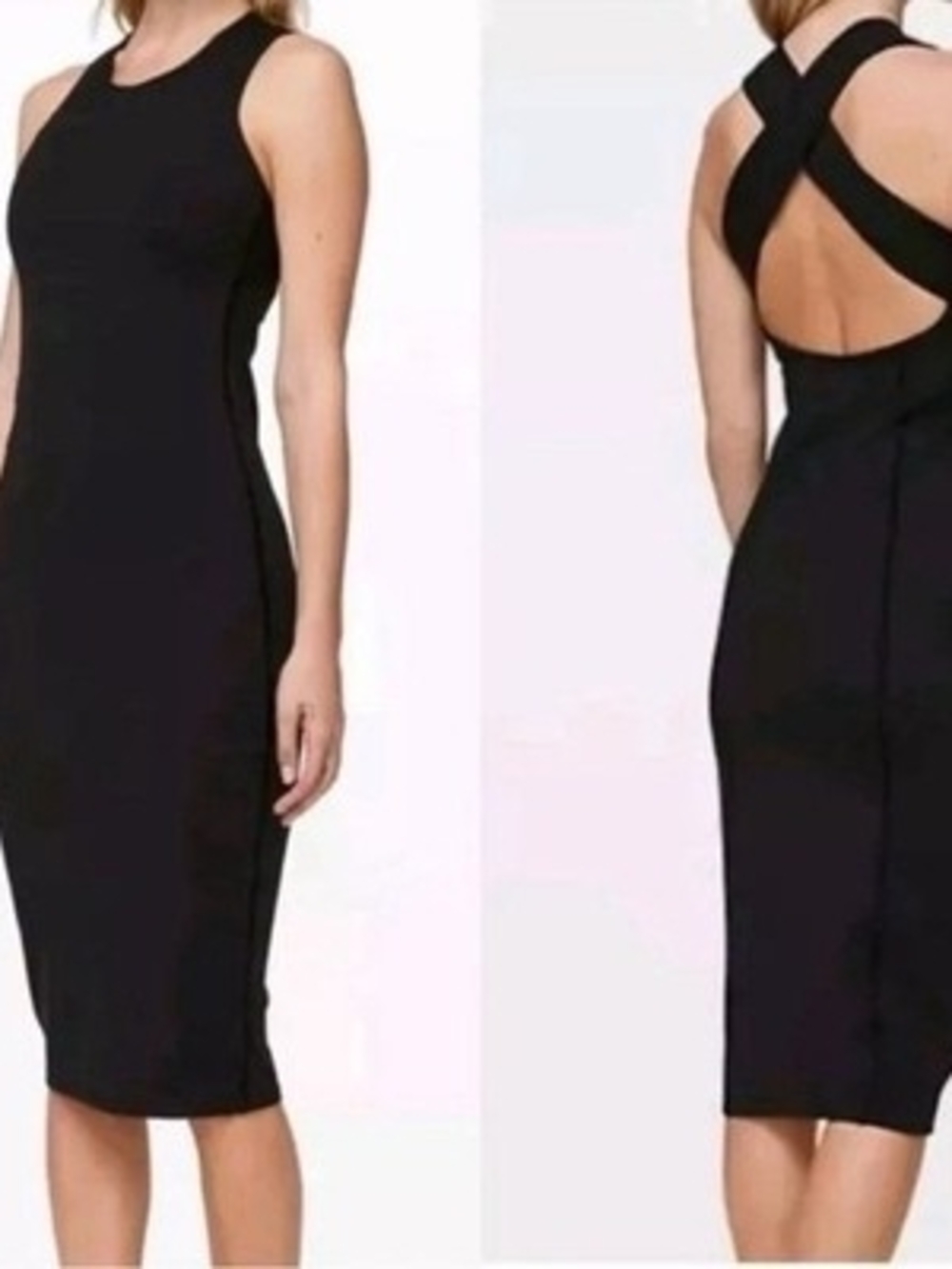 Lululemon Picnic Play Black Sleeveless Cross-Back Sheath Dress